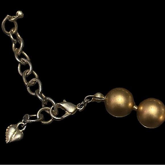 20”Carolee Single Strand Hand Knotted Matte Champagne Gold Bead Necklace - Picture 4 of 9